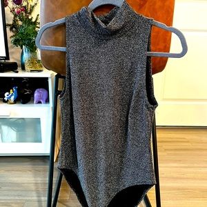 Cute high neck, bodysuit!  Dressy, sparkly, stretchy
